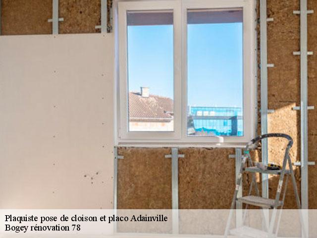 Plaquiste pose de cloison et placo  adainville-78113 Bogey rénovation 78