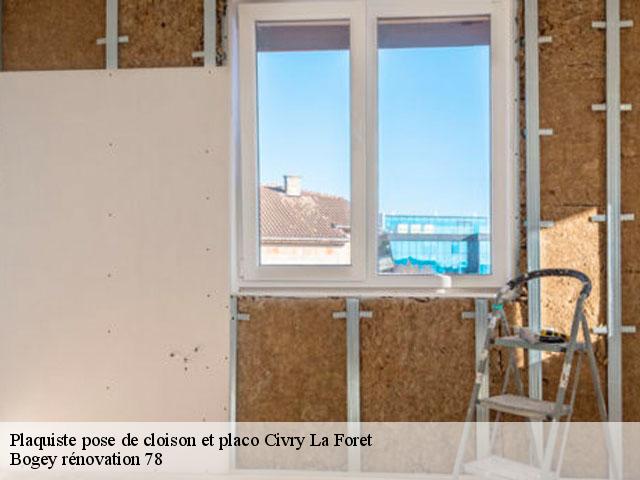 Plaquiste pose de cloison et placo  civry-la-foret-78910 Bogey rénovation 78